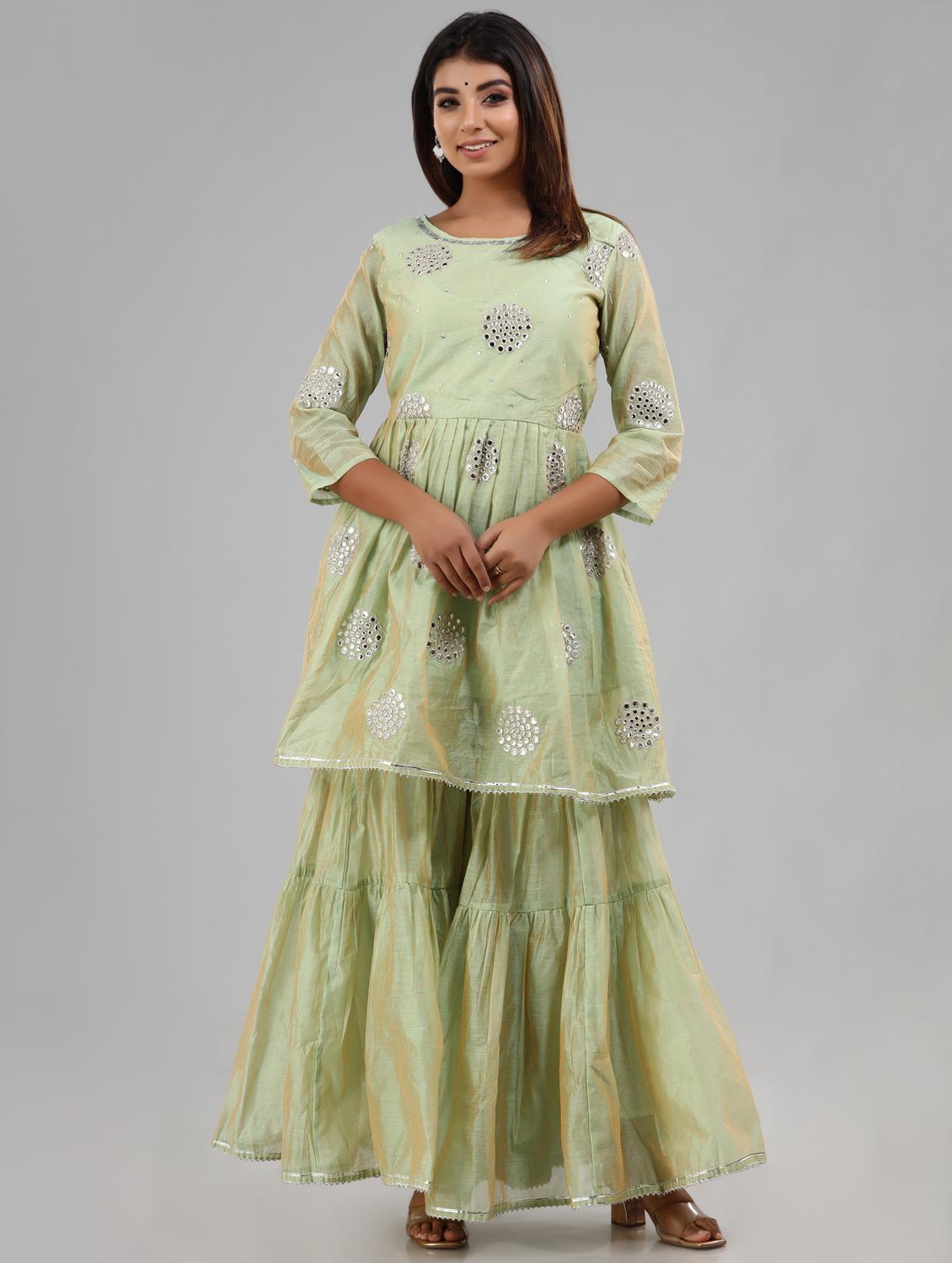 embellished kurta set - 18881084 - Standard Image - 1