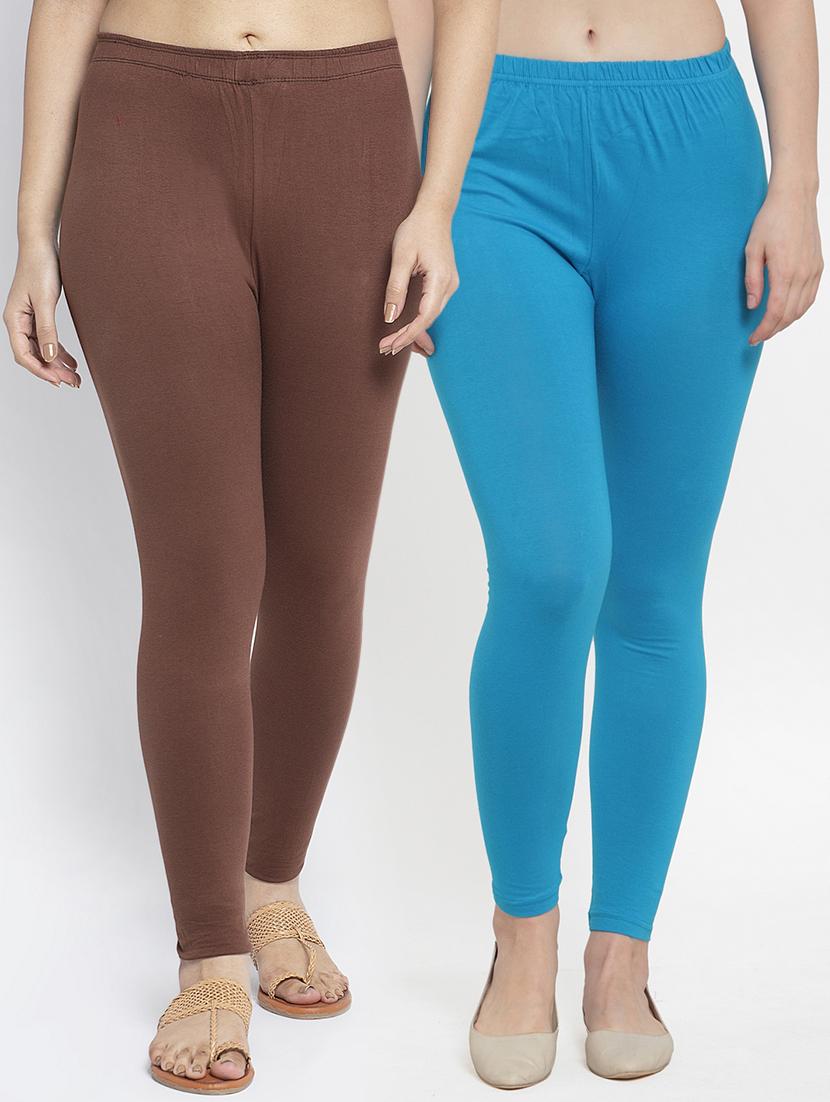 multi colored cotton lycra leggings - 18886263 - Zoom Image - 0