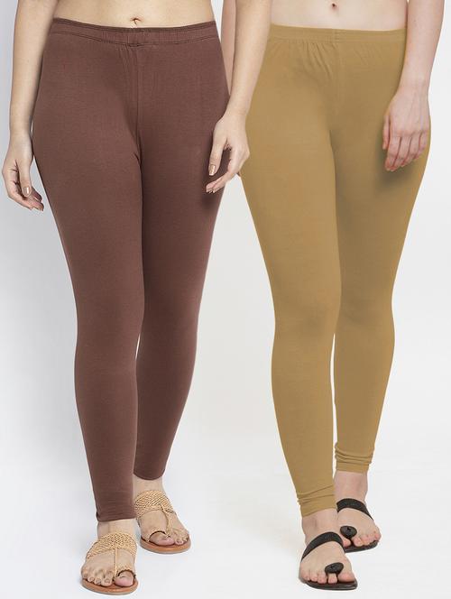 multi colored cotton lycra leggings - 18886266 - Standard Image - 0