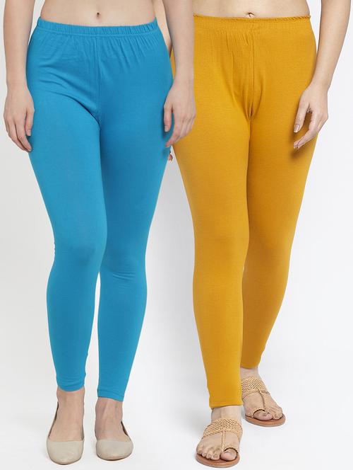 multi colored cotton lycra leggings - 18886274 -  Standard Image - 0