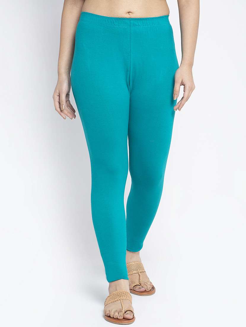 multi colored cotton lycra leggings - 18886287 -  Standard Image - 1