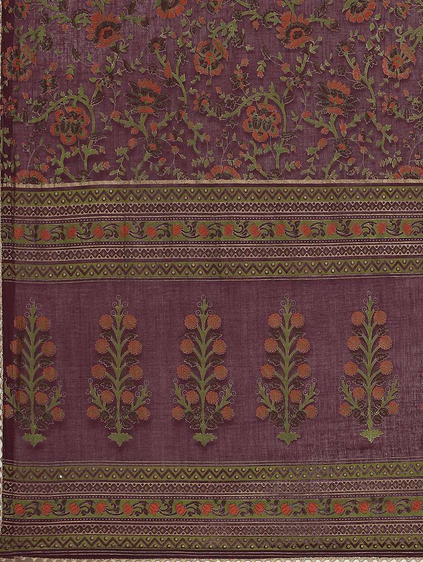 maroon coloured printed kurta pant set with dupatta  - 18886792 -  Standard Image - 6