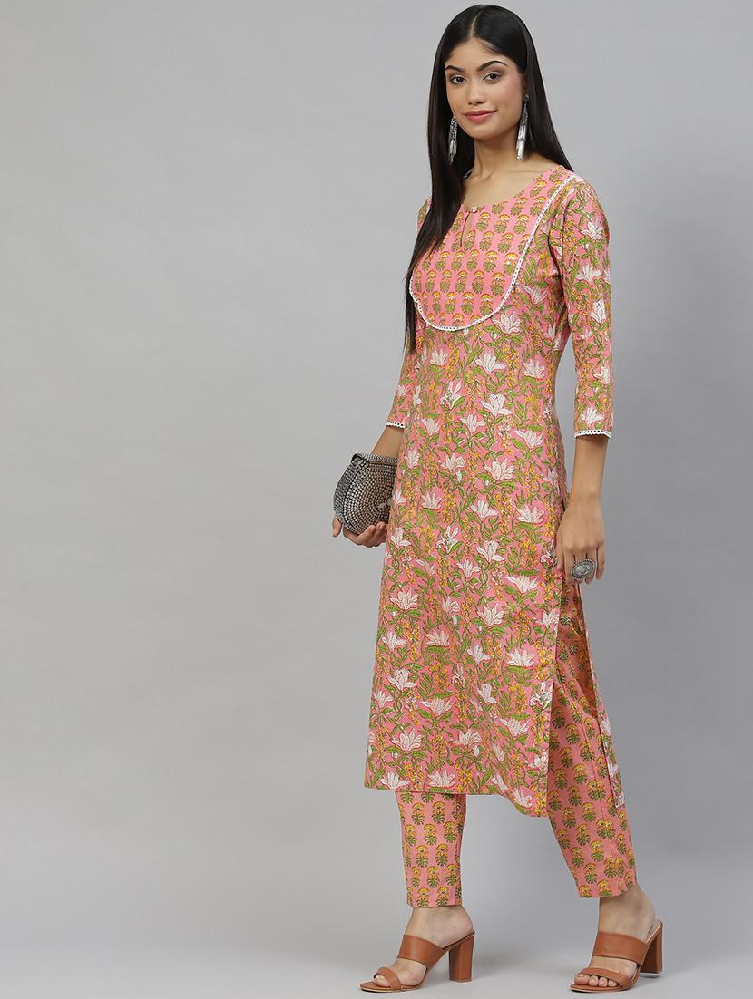 multi coloured printed kurta pant set - 18886802 -  Standard Image - 1