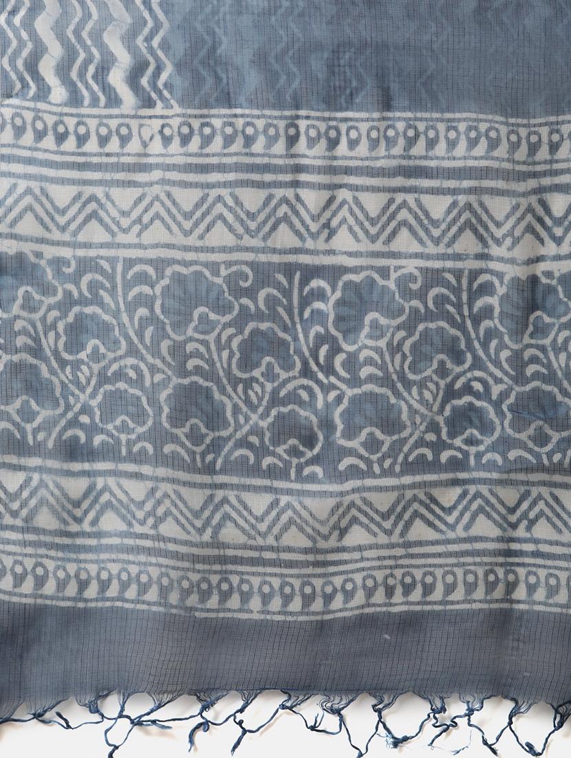 indigo coloured printed kurta pant set - 18886809 - Standard Image - 6