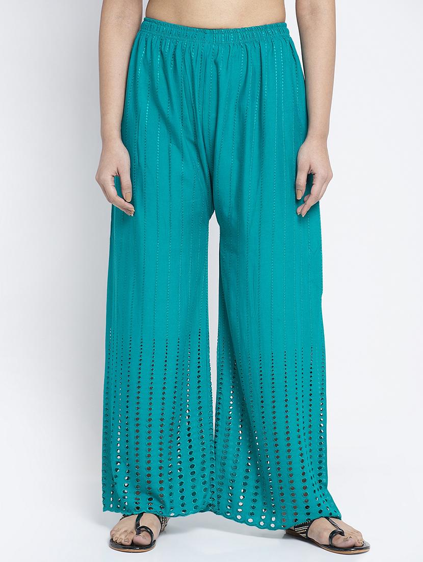 multi colored rayon palazzos - 18893380 -  Standard Image - 1