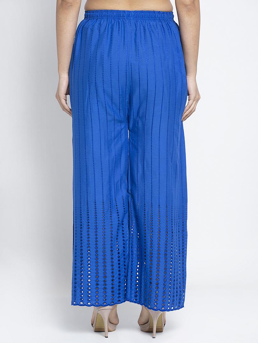 multi colored rayon palazzos - 18893380 - Standard Image - 4