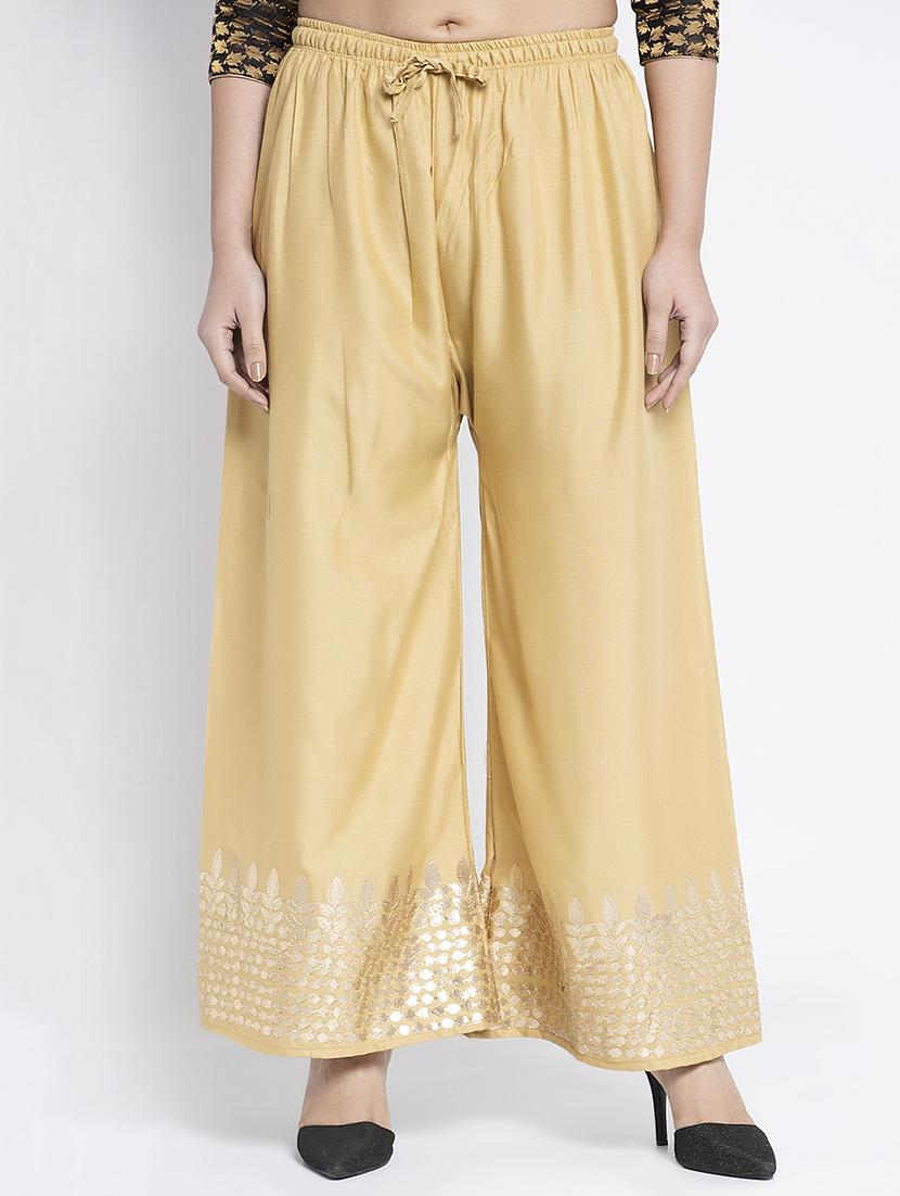 multi colored rayon palazzos - 18893423 - Standard Image - 1