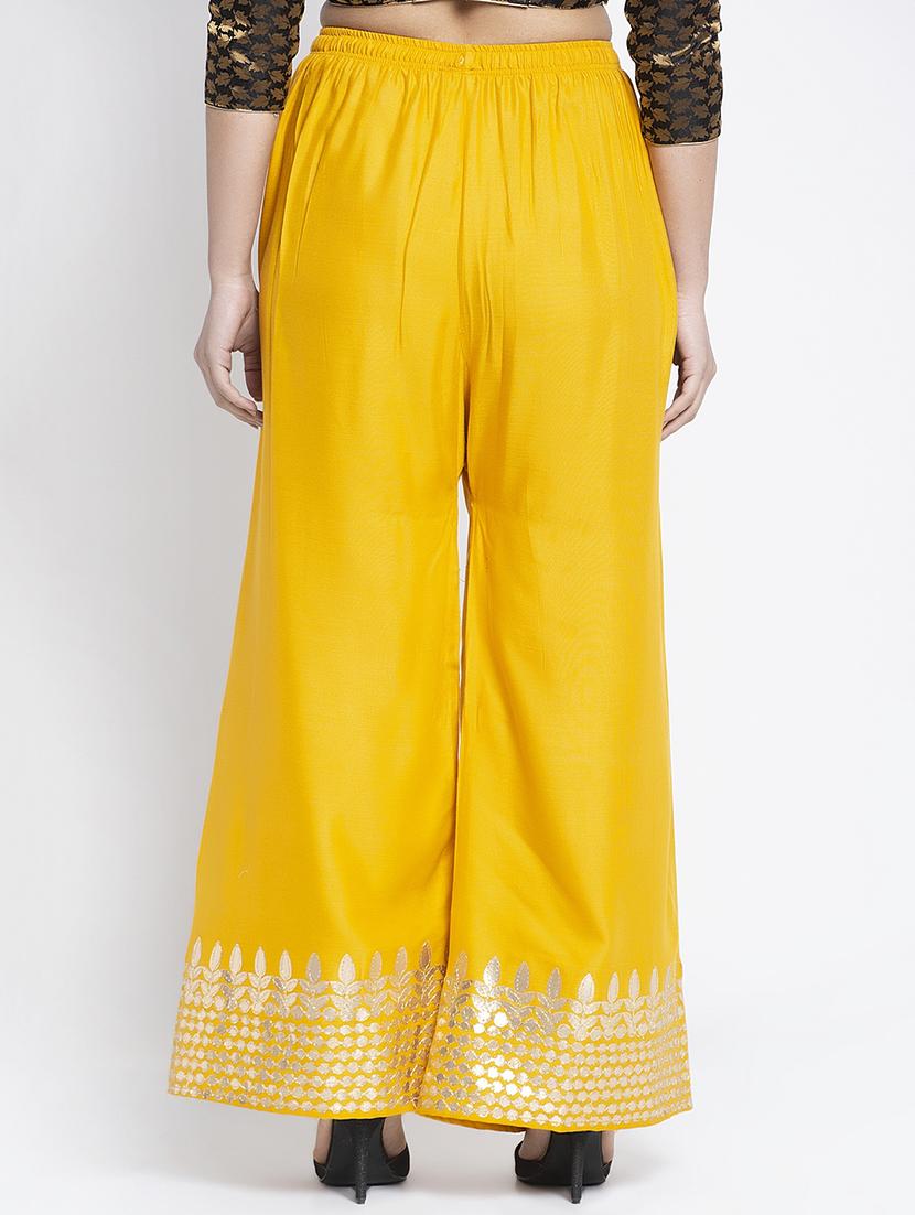 multi colored rayon palazzos - 18893423 - Standard Image - 4