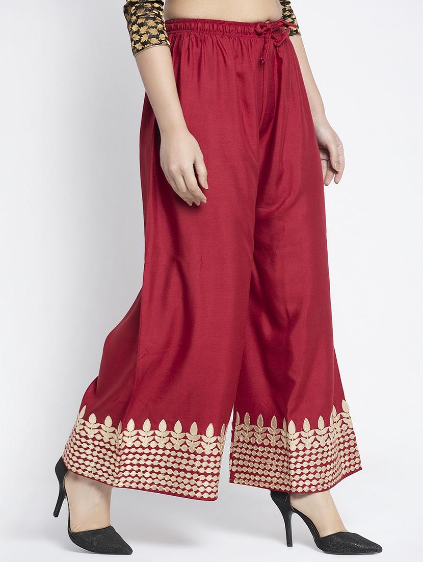 multi colored rayon palazzos - 18893432 - Standard Image - 4