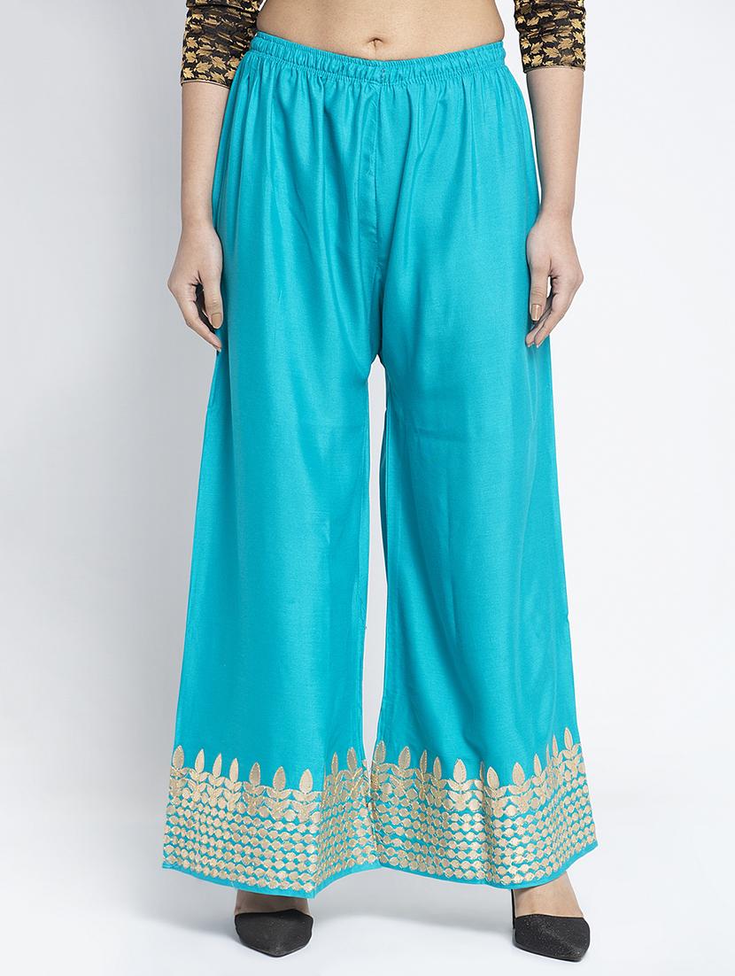 multi colored rayon palazzos - 18893437 -  Standard Image - 1