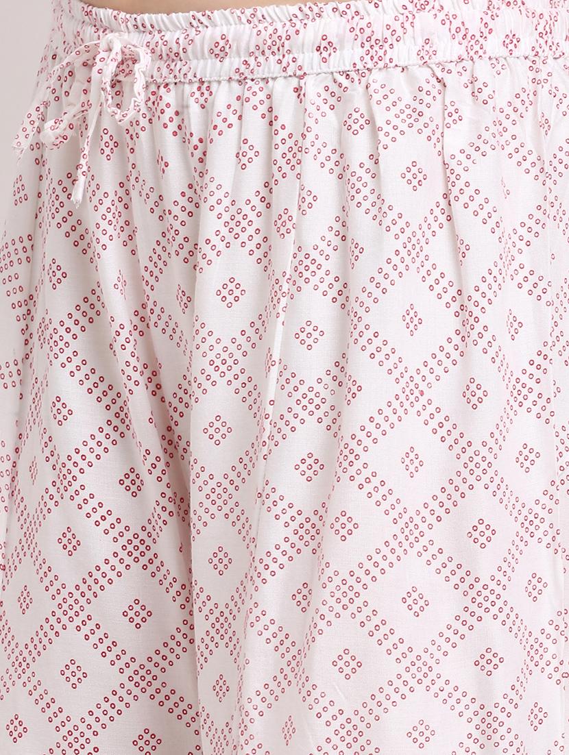 mid rise printed straight palazzo - 18893439 - Standard Image - 4