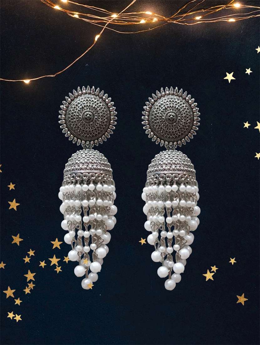 oxidized jhumka earrings