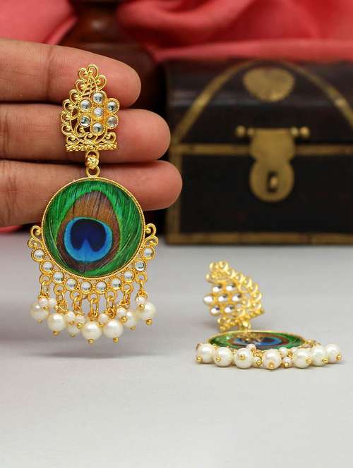 multi colored brass drop earring - 18902691 - Standard Image - 0