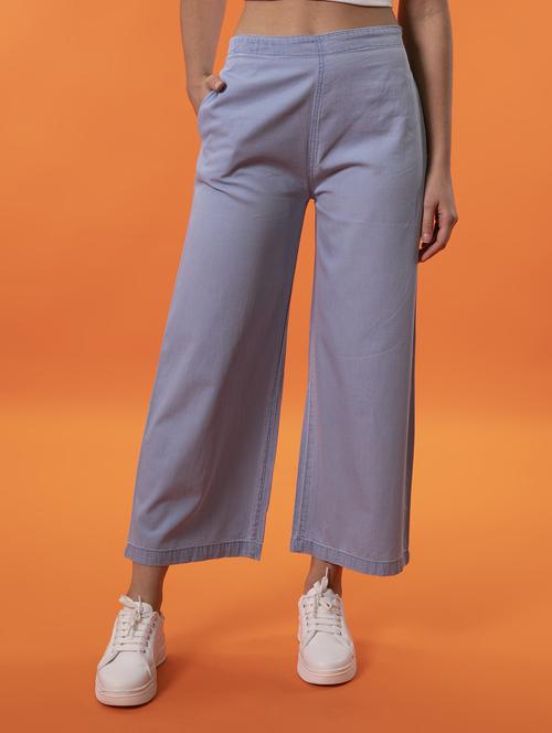 light blue denim palazzos - 18902692 - Standard Image - 0
