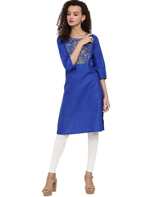 women's straight kurta - 18902706 - Standard Image - 0