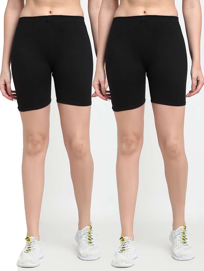 pack of 2 mid rise solid short - 18903753 - Zoom Image - 0