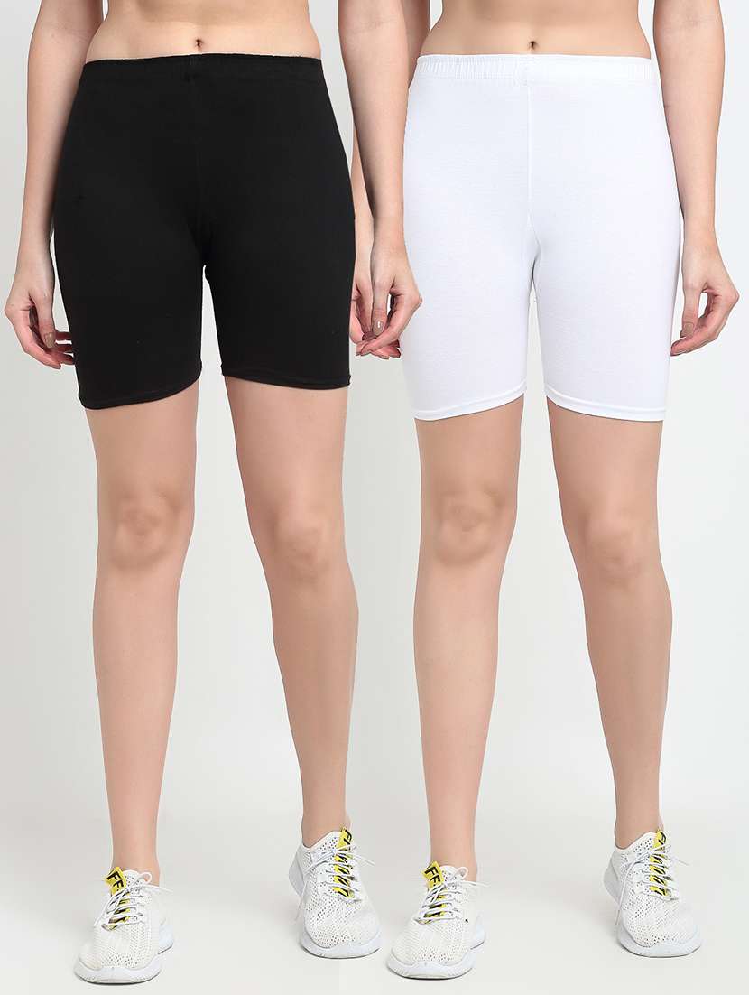 pack of 2 mid rise solid short