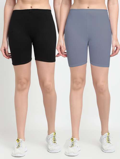pack of 2 mid rise solid short - 18903756 -  Standard Image - 0