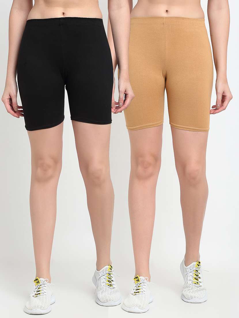 pack of 2 mid rise solid short