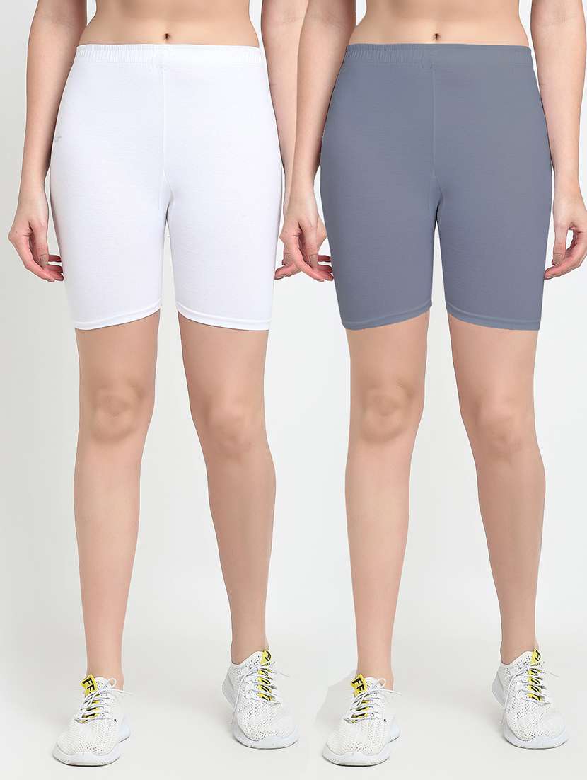 pack of 2 mid rise solid short