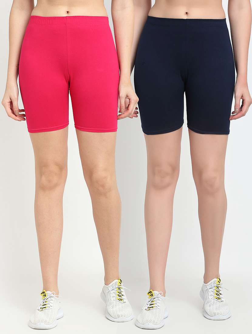 pack of 2 mid rise solid short