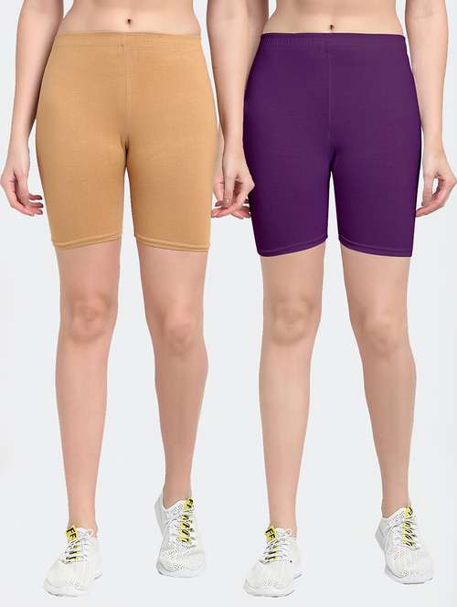 pack of 2 mid rise solid short - 18903972 - Standard Image - 0
