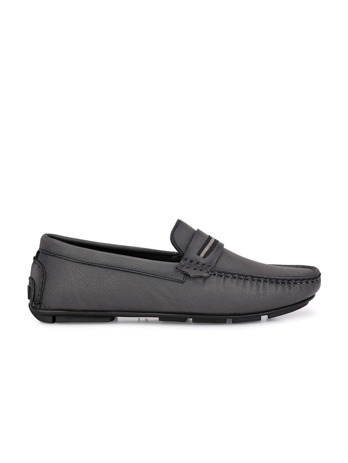 grey synthetic slip on loafers - 18905401 -  Standard Image - 1