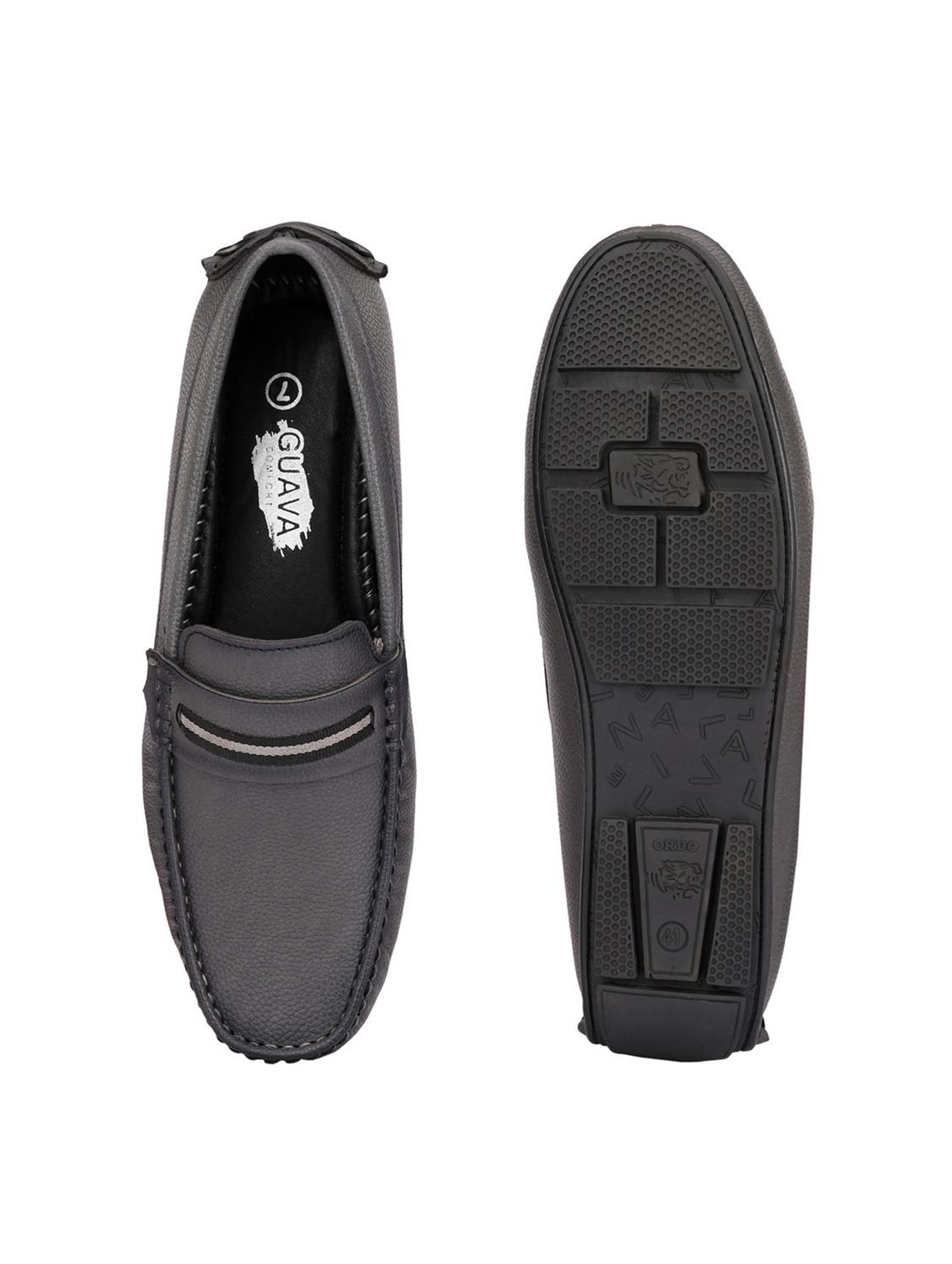 grey synthetic slip on loafers - 18905401 - Standard Image - 4