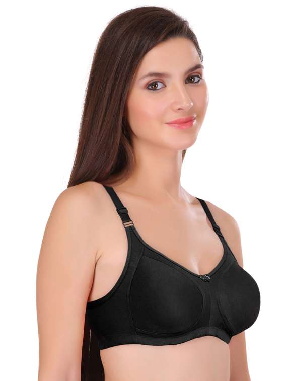 black cotton minimizer bra - 18905695 -  Standard Image - 1