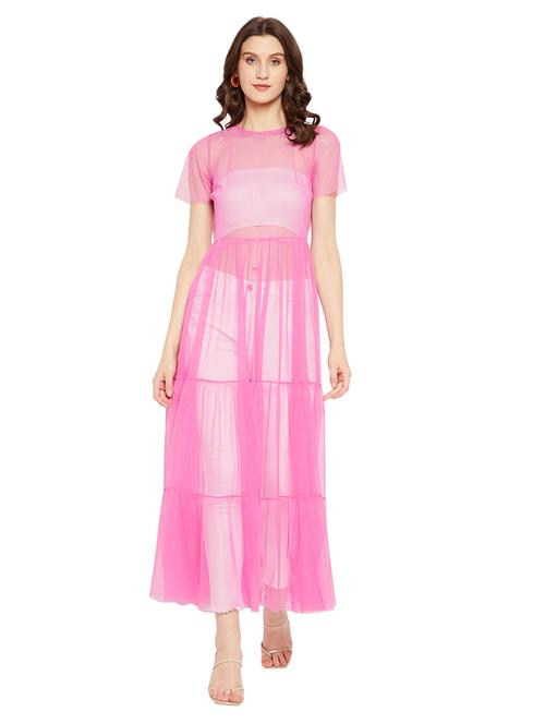 women's ruffle solid dress - 18905713 -  Standard Image - 0