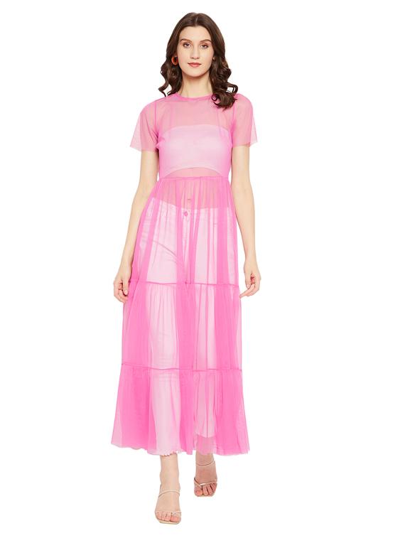 women's ruffle solid dress - 18905713 -  Zoom Image - 0