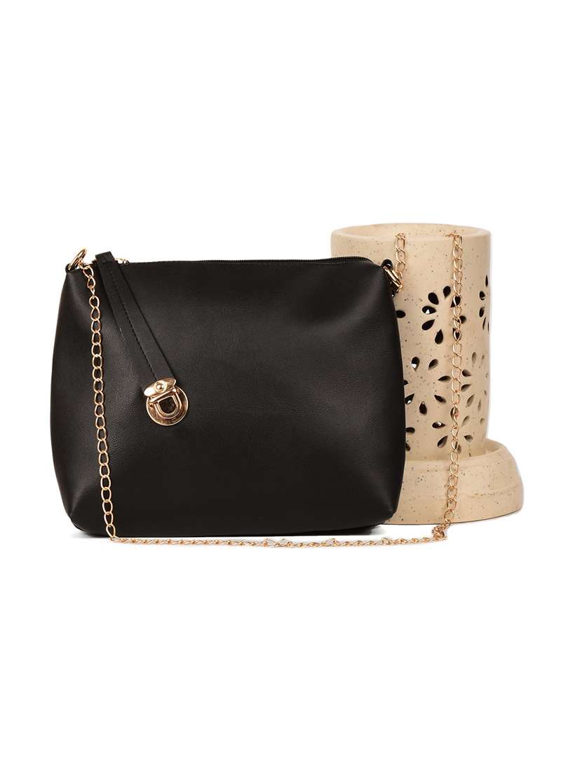 black leather sling bag - 18906456 -  Standard Image - 4