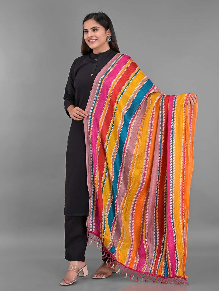 multi colored dupatta - 18906605 -  Standard Image - 1