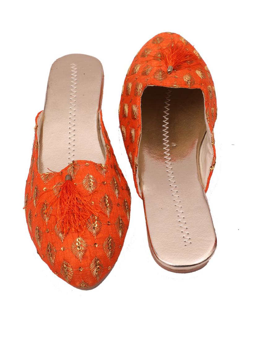 orange ethnic sandal - 18907068 - Standard Image - 1