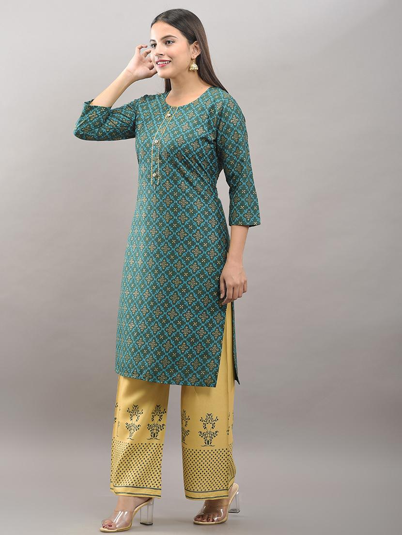 printed straight kurta set - 18908101 - Standard Image - 1