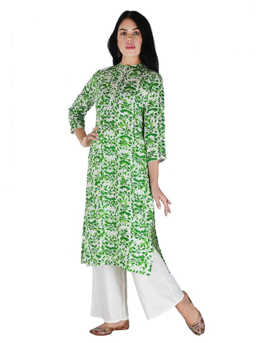 printed straight kurta  - 18908184 -  Standard Image - 1