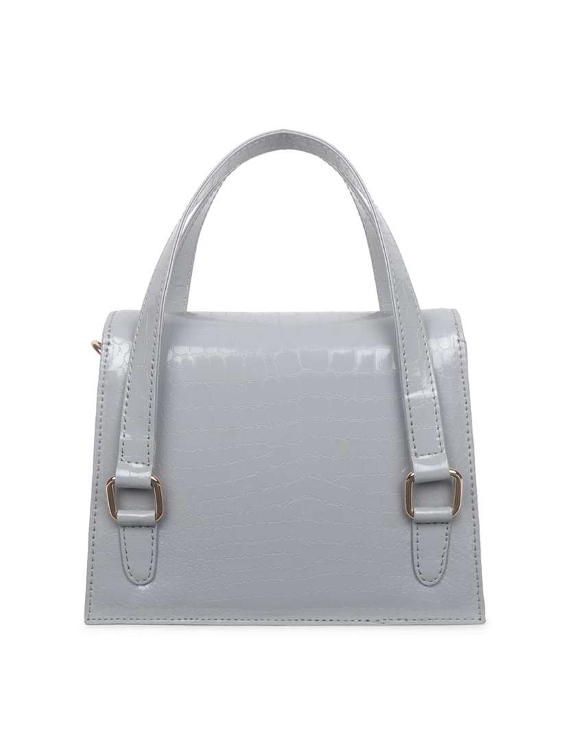 grey leatherette (pu) sling bag - 18909279 -  Standard Image - 1