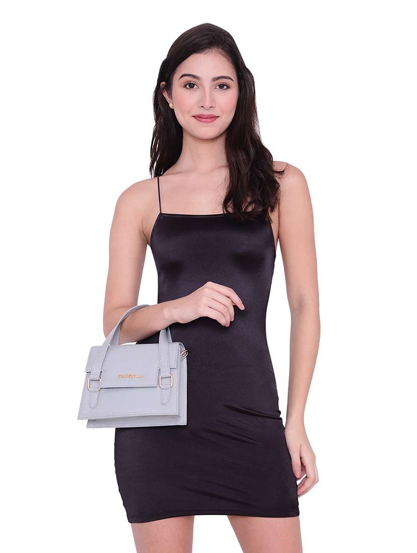 grey leatherette (pu) sling bag - 18909279 -  Standard Image - 4