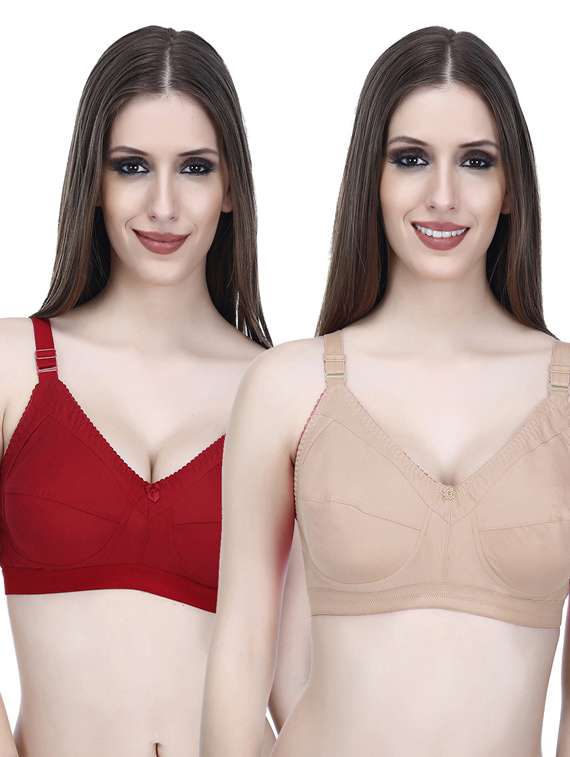 pack of  2 - cotton regular bra