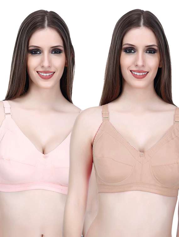 pack of  2 - cotton regular bra