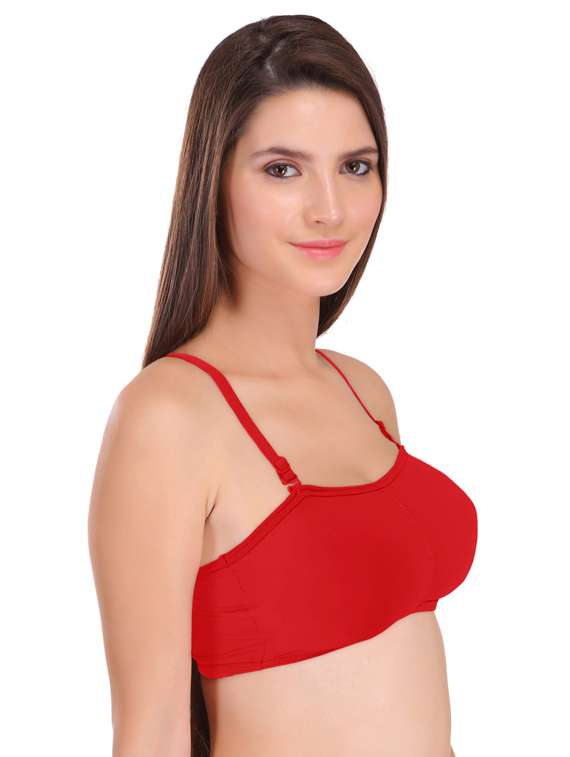 red cotton tube bra - 18910028 -  Standard Image - 1