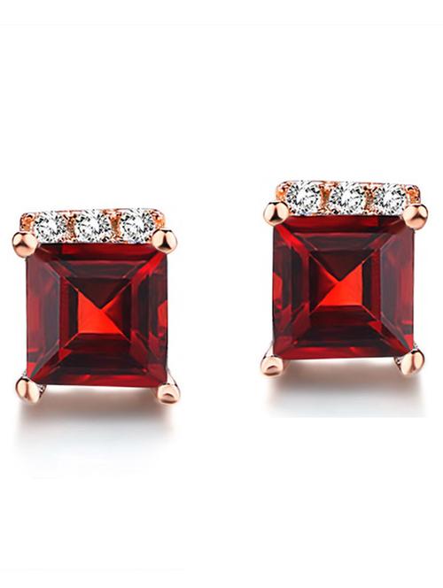 red colored copper other earring - 18910384 -  Standard Image - 0