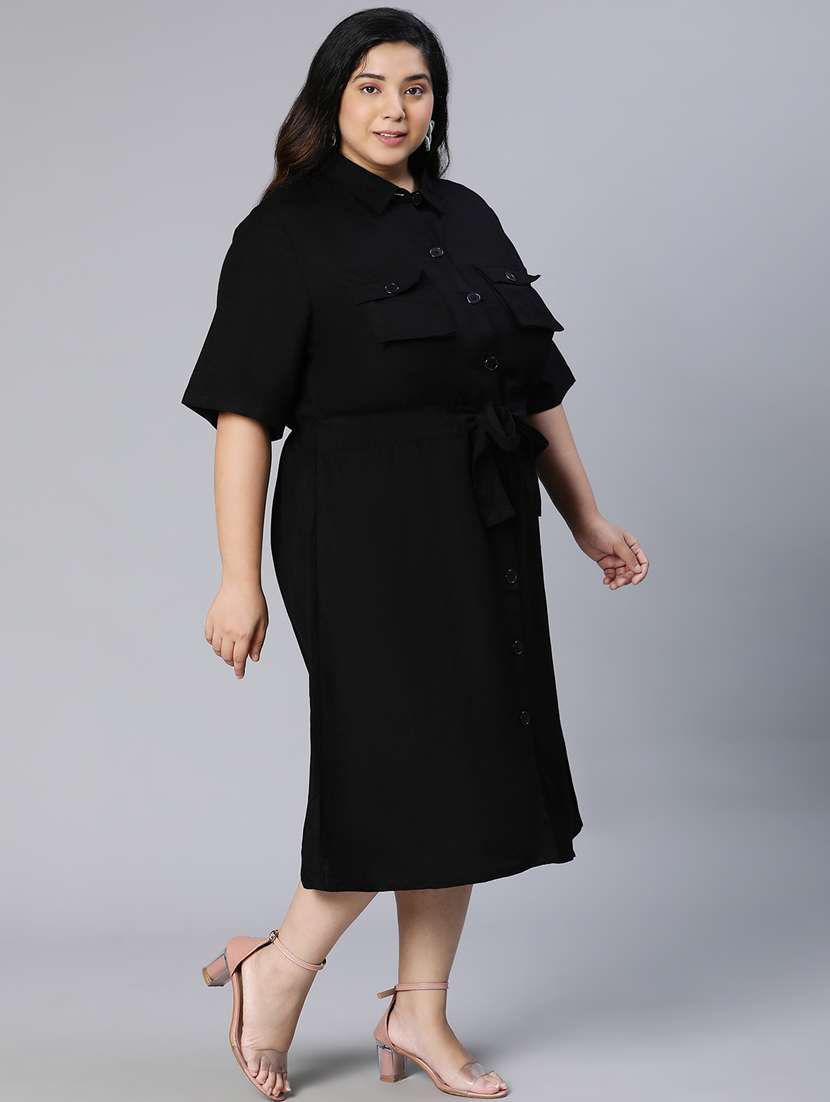 women's shirt solid dress - 18913114 - Standard Image - 1
