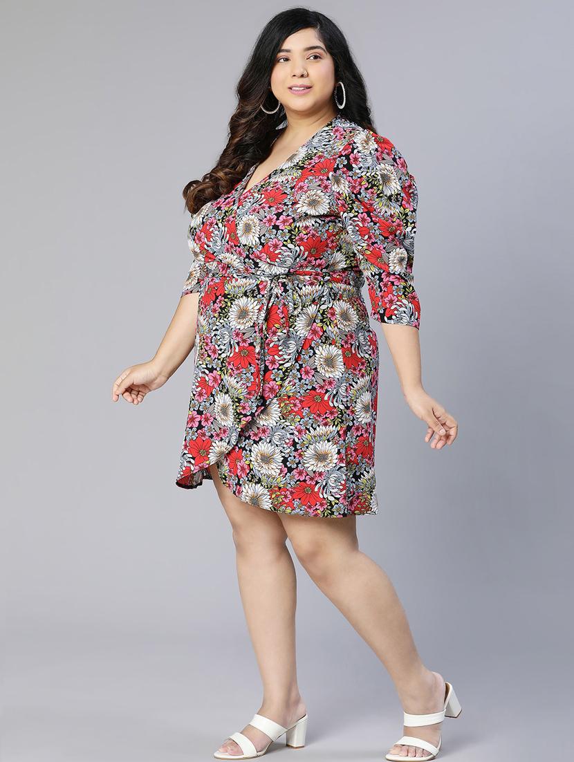 women's wrap floral dress - 18913125 - Standard Image - 4