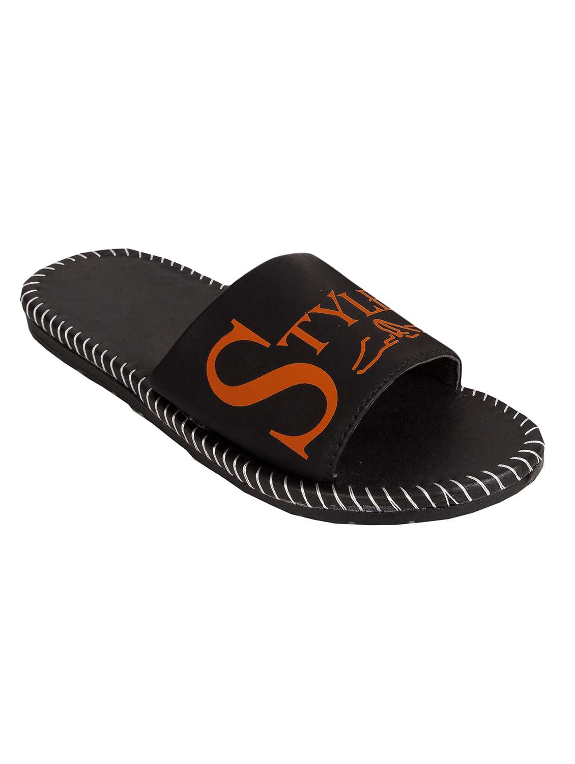 black slip on flip flop - 18928882 -  Standard Image - 1