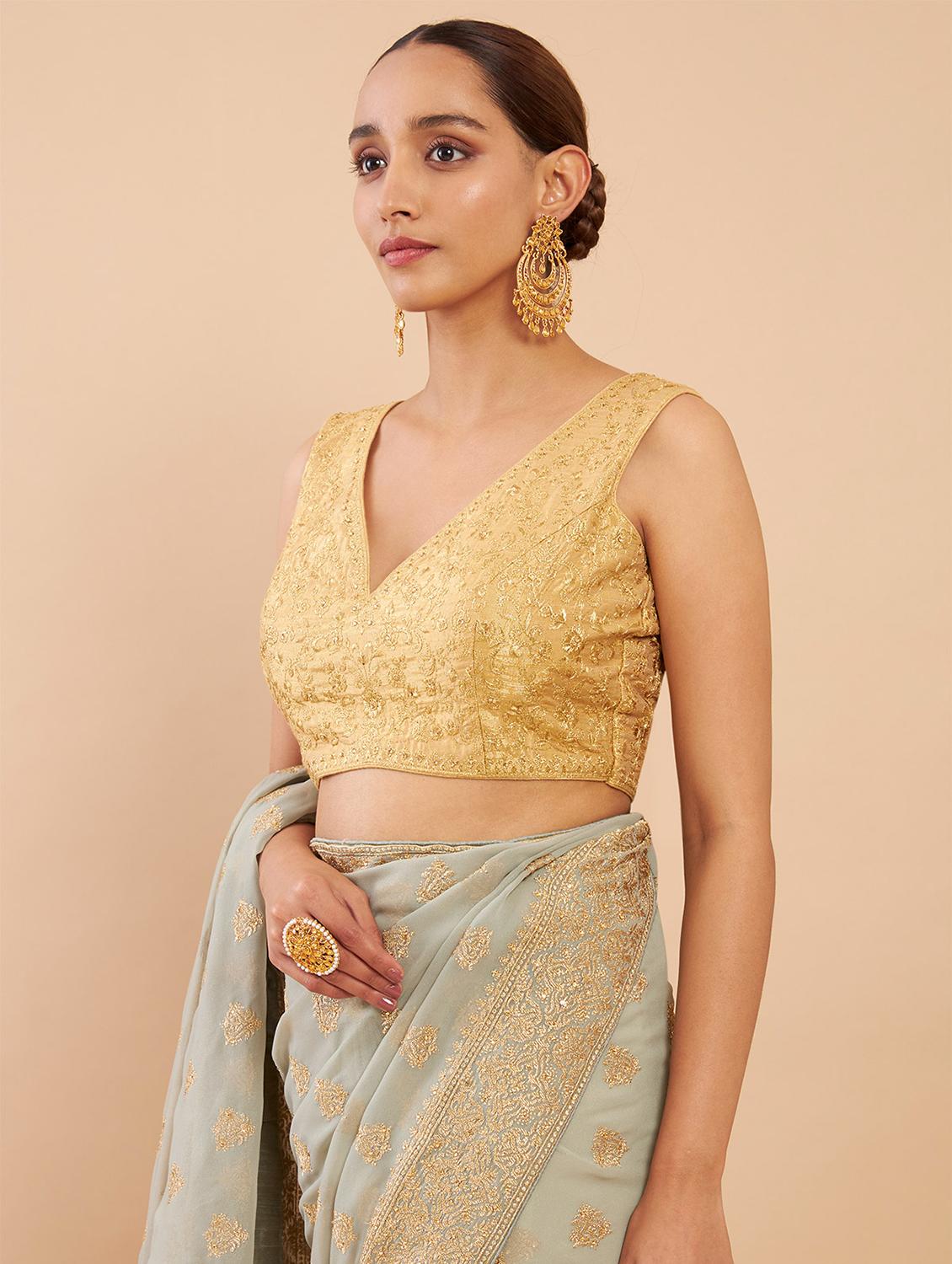 embellished gold blouse - 18929362 - Standard Image - 1