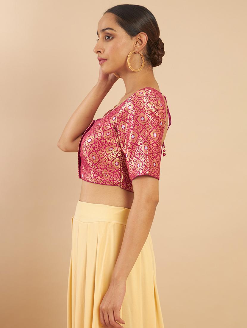pink foil print blouse - 18929442 -  Standard Image - 1