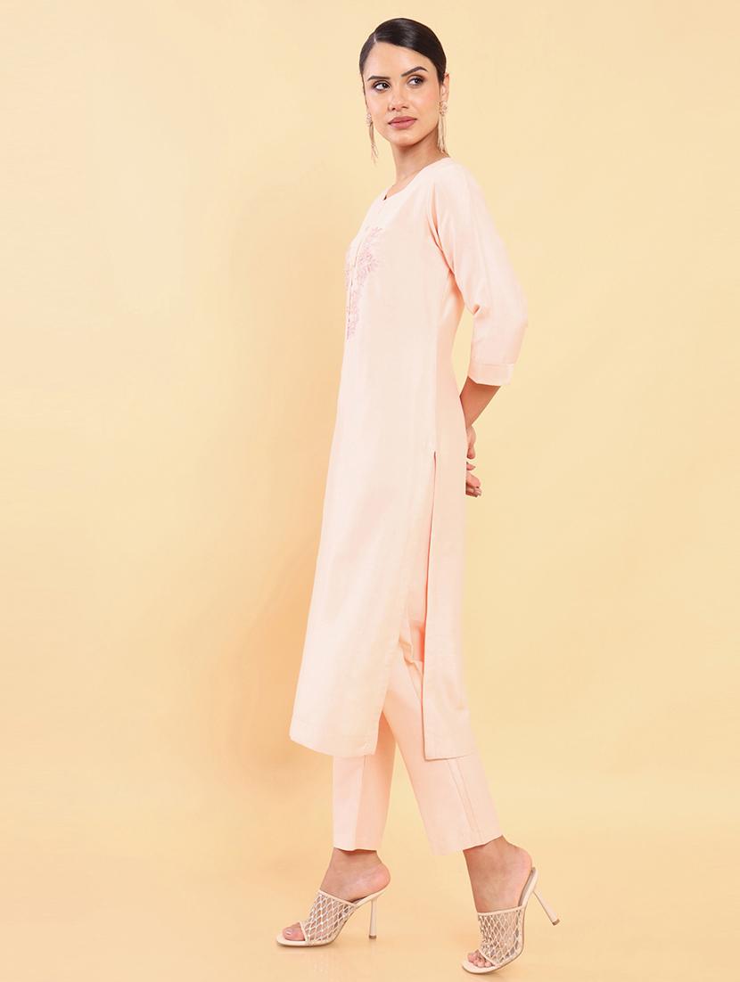 embroidered kurta pant set - 18931491 - Standard Image - 1