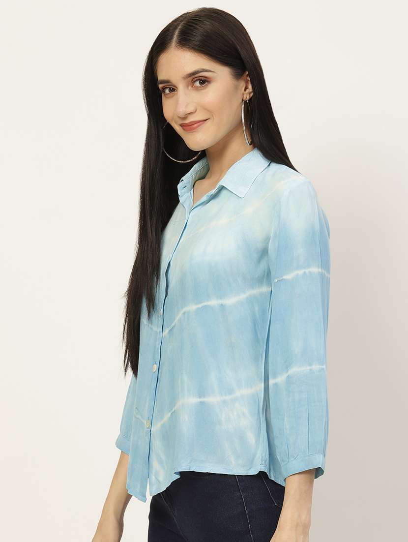 blue tie & dye high-low top - 18935648 -  Standard Image - 1