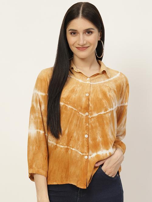 women's high-low collared top - 18935649 - Standard Image - 0